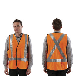 Safety Vests - with Reflective Tape (Orange)