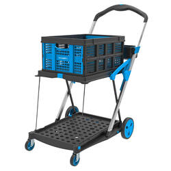 V-Cart Folding Warehouse Trolley (includes 1 folding basket)